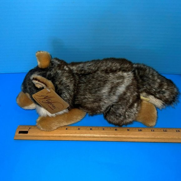 Miyoni By Aurora World Wolf Dog 11" Plush Gray Brown Stuffed Animal w/ Tag 26264 - Picture 4 of 11